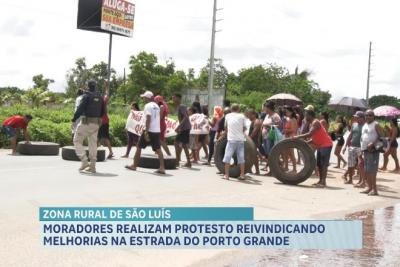 Moradores protestam por melhorias na estrada de Porto Grande