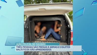 Três pessoas são presas e armas, munição e coletes balísticos são apreendidos