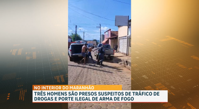 Suspeitos são presos por tráfico de drogas em Paraibano; armas são apreendidas