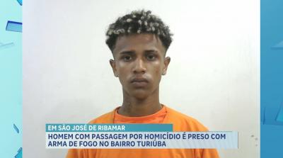 Polícia conduz suspeito de posse irregular de arma de fogo