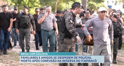 Familiares e colegas se despedem de PM morto após sofrer corte no braço em São Luís