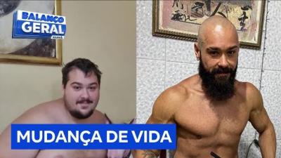 Com problema de saúde, homem muda de vida, vira fisiculturista e perde 128 kg