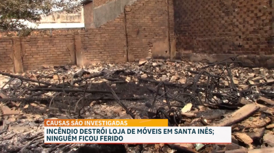 Incêndio destrói loja de móveis em Santa Inês; não houve registro de feridos