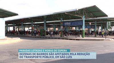 Redução da frota de transporte público prejudica usuários, em São Luís