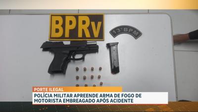 PM conduz motorista alcoolizado e apreende arma de fogo em Ribamar