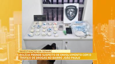 Polícia civil conduz suspeito de tráfico de drogas no João Paulo 