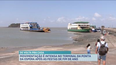 Terminal da Ponta da Espera registra intenso fluxo no retorno do Réveillon