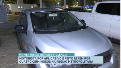 Motorista de aplicativo é feito refém por assaltantes na Estrada da Mata