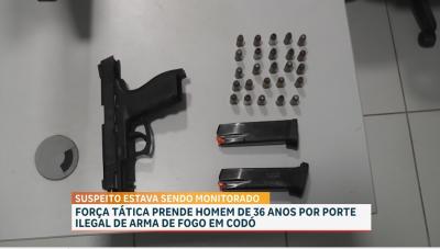 Força tática apreende suspeito por porte de ilegal de arma de fogo, em Codó