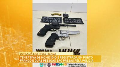 Polícia Militar prende dois suspeitos por tentativa de homicídio e tráfico de drogas