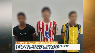 Três suspeitos são presos por roubo de celular na Avenida dos Holandeses