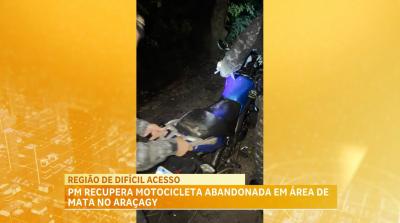 Motocicleta abandonada é localizada pela ROTAM em área de matagal no Araçagy