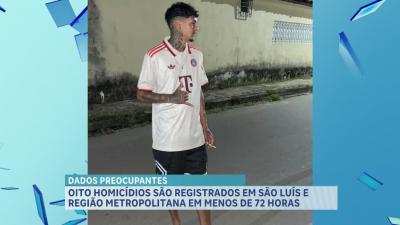 Oito homicídios são registrados em São Luís e região metropolitana em menos de 72 horas