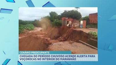 Chegada do período chuvoso acende alerta para acidentes envolvendo voçorocas, em Grajaú