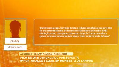 Professor é denunciado por suposta importunação sexual; alunos fizeram abaixo assinado-contra ele