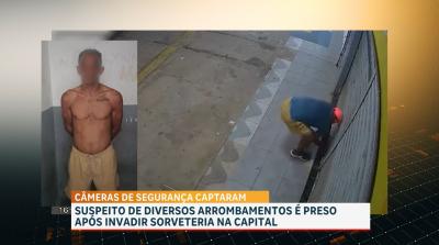Homem é preso por invadir uma sorveteria, em São Luís; câmeras de segurança registram a ação