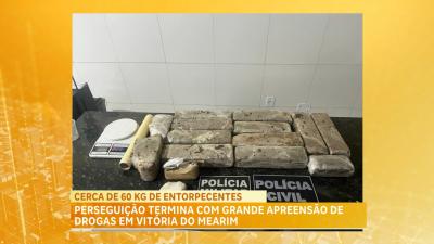 Perseguição termina com grande apreensão de drogas, em Vitória do Mearim