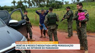 Bebê de 8 meses é resgatada após perseguição policial no interior do Maranhão