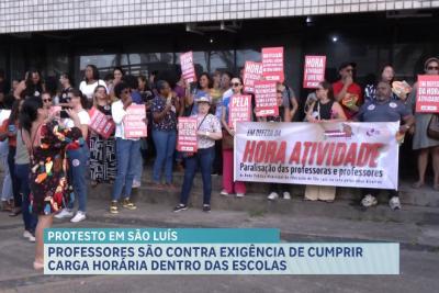 Professores de São Luís protestam pela manutenção da hora-atividade e melhorias na educação