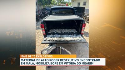 Polícia apreende 78 explosivos abandonados às margens da MA-014 em Vitória do Mearim