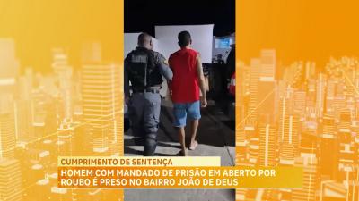 Homem com mandado de prisão em aberto por roubo é preso no bairro João de Deus