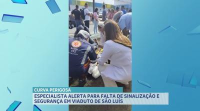 Motociclista cai em viaduto na Avenida Quarto Centenário, especialista alerta falta de sinalização