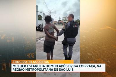 Mulher esfaqueia homem após briga em plena praça no Parque Vitória, em São Luís