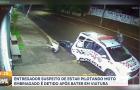 Entregador suspeito de pilotar moto embriagado é detido pela polícia após bater em viatura 