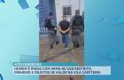 Preso suspeito de porte ilegal de arma de fogo de uso restrito no bairro Vila Isabel Cafeteira