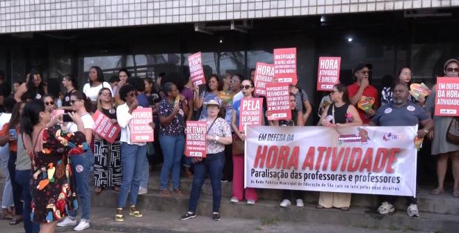 Professores de São Luís protestam pela manutenção da hora-atividade e melhorias na educação